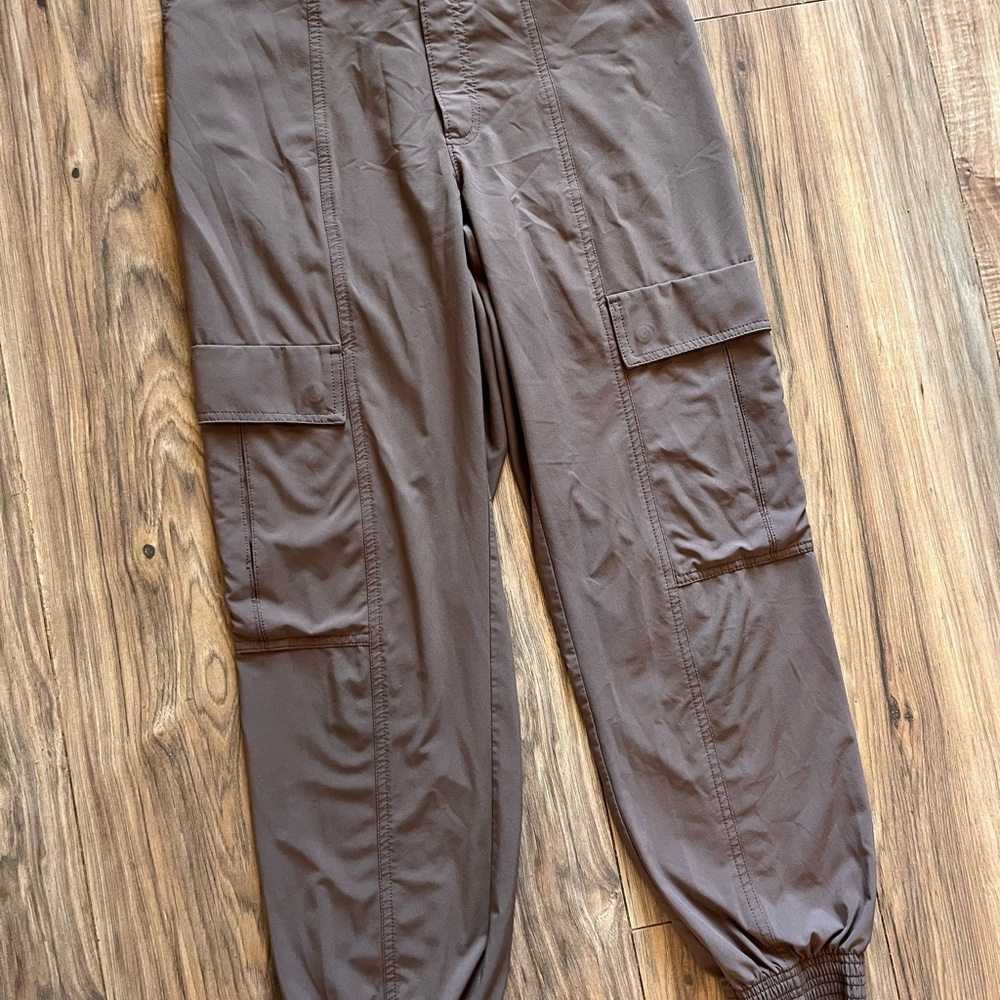 Athleta Brown Cargo Jogger Track Pants